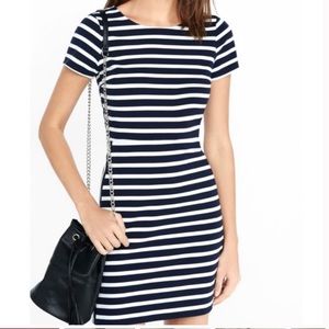 Express Shift Dress Navy & White Stripes 0